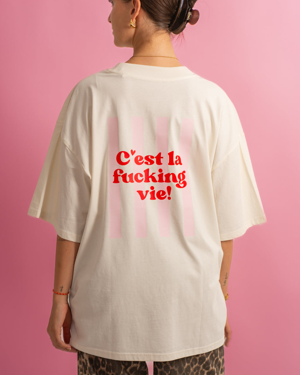 T-Shirt "C`est la fucking vie" oversize