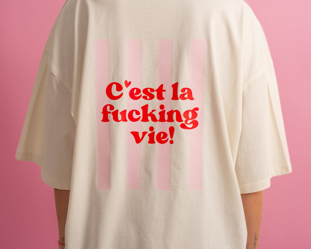T-Shirt "C`est la fucking vie" oversize