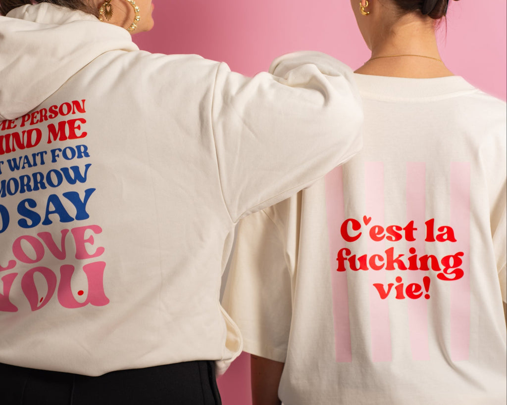 T-Shirt "C`est la fucking vie" oversize
