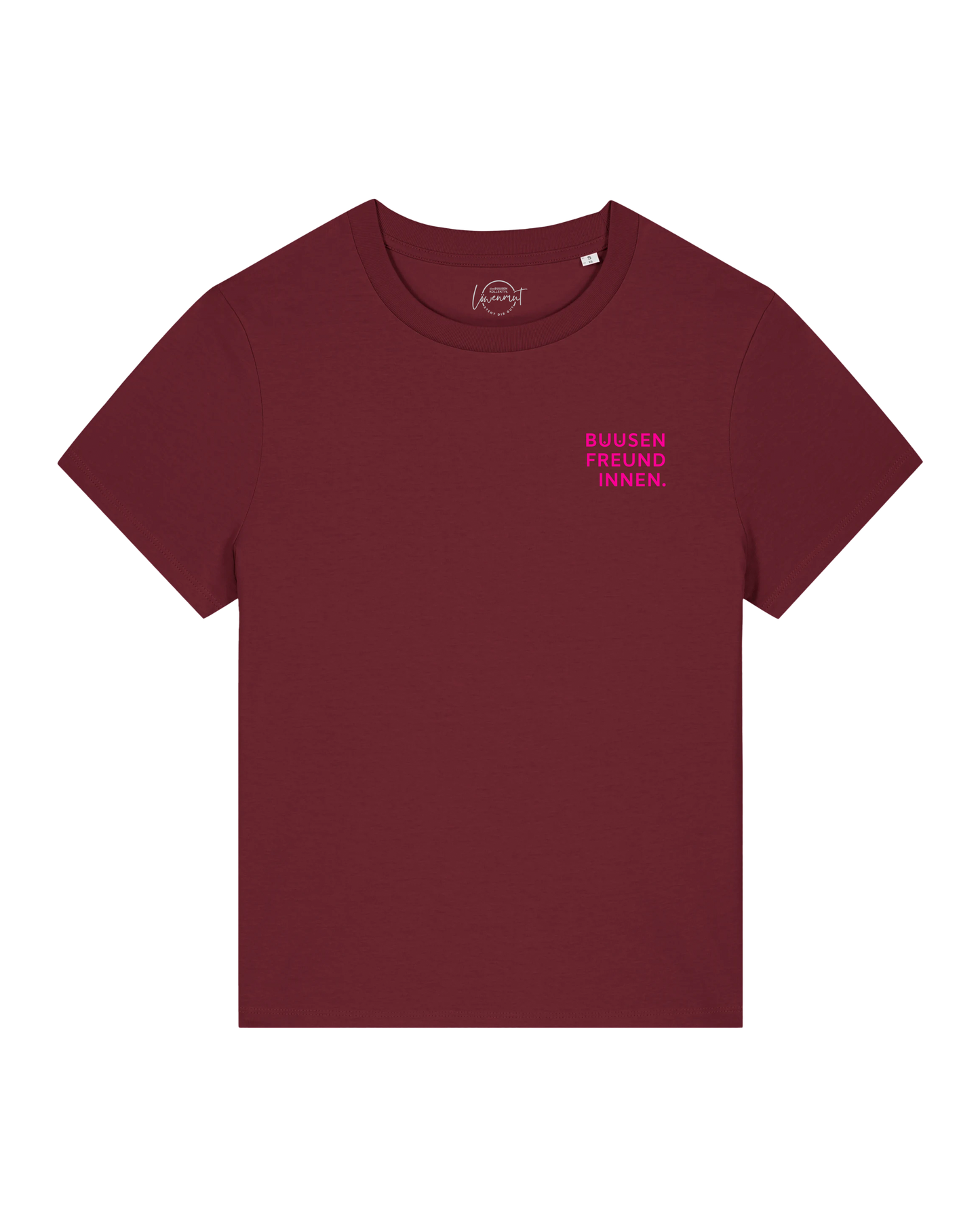 T-Shirt Damen "BUUSENFREUNDINNEN" burgundy