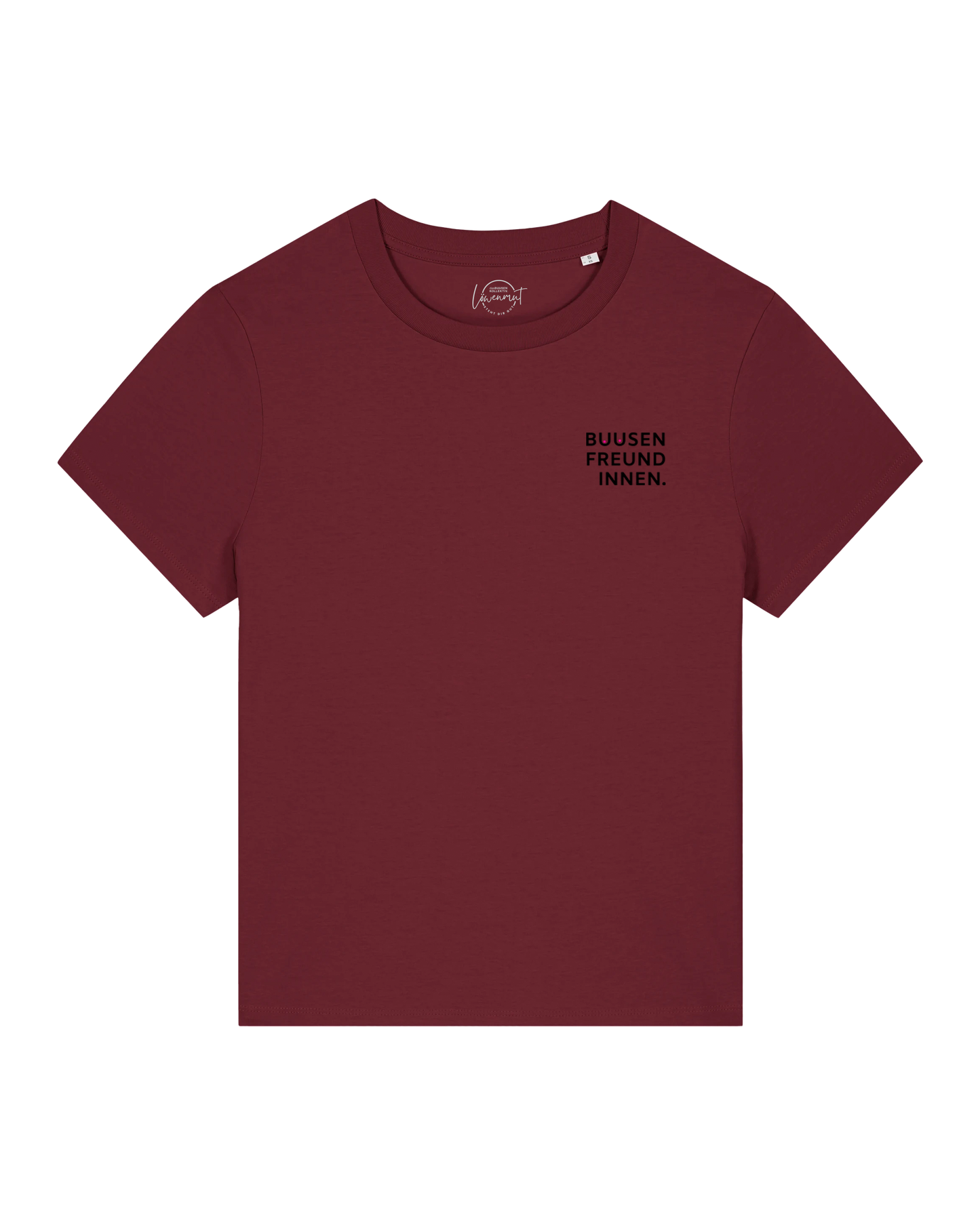 T-Shirt Damen "BUUSENFREUNDINNEN" burgundy