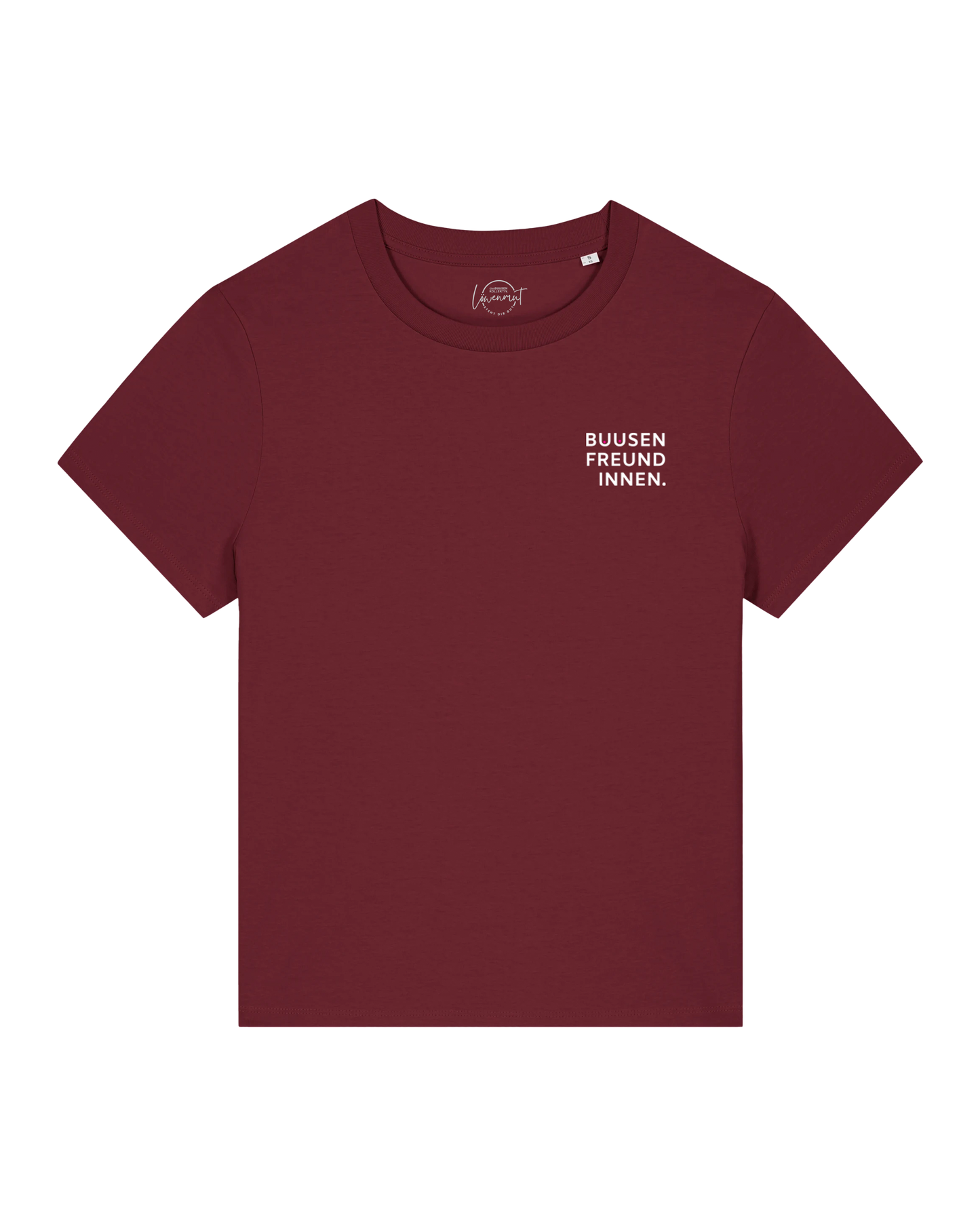 T-Shirt Damen "BUUSENFREUNDINNEN" burgundy