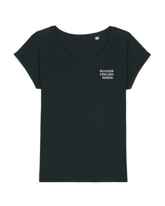 T-Shirt Damen "BUUSENFREUNDINNEN" schwarz