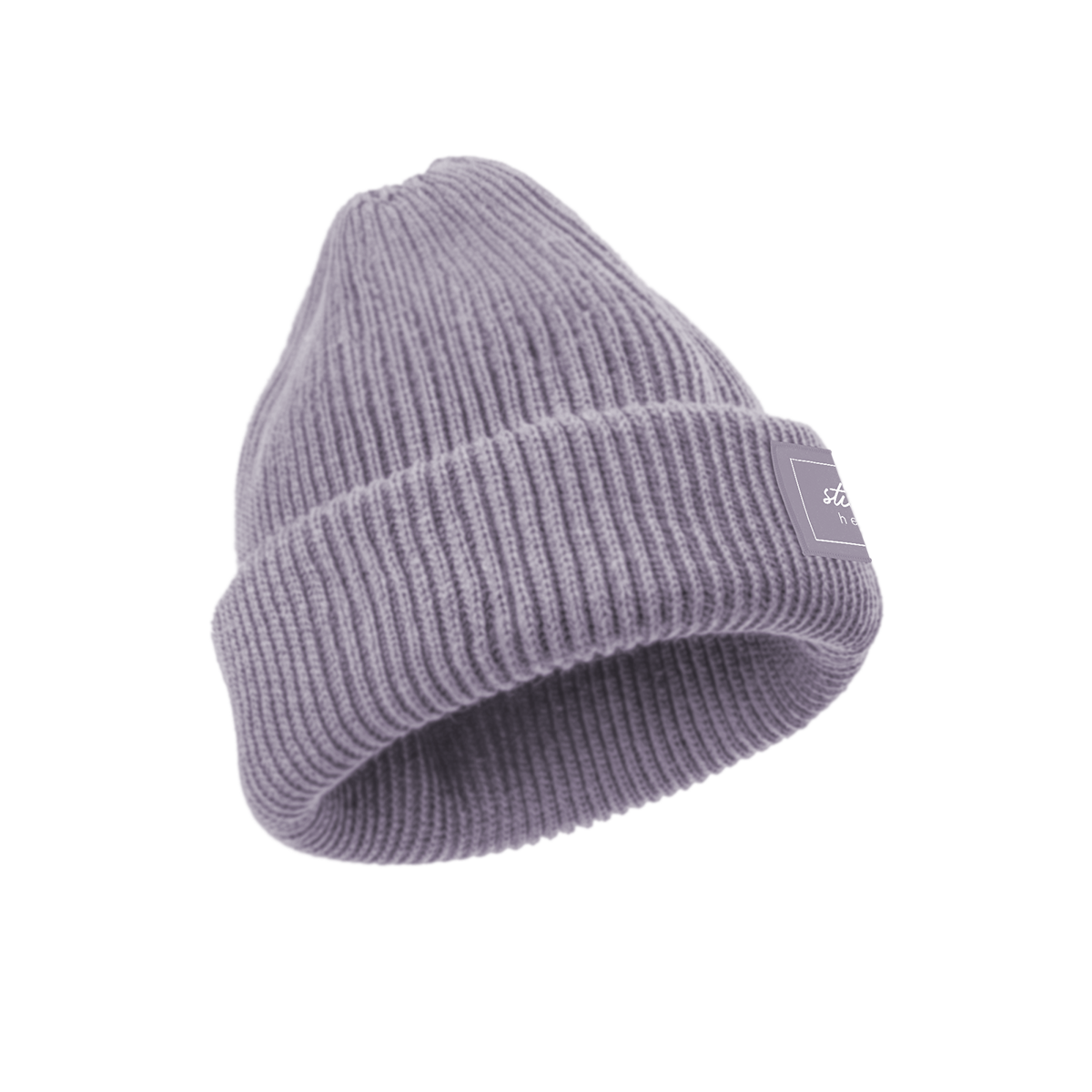 Beanie "still here" lavender soft rib